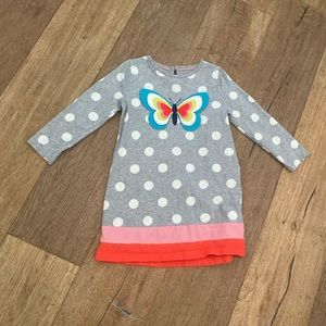 Mini Boden little girls butterfly dress size 3-4 y